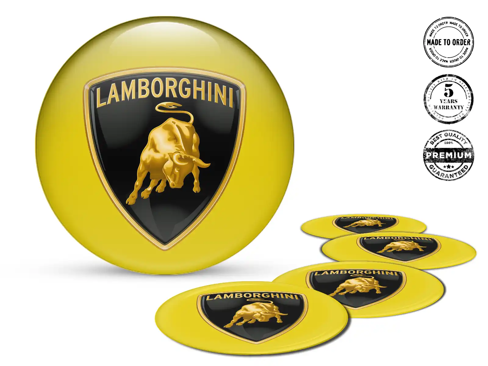 Lamborghini Calcomanías de Aro Edición Emblemas Estilo de Silicona